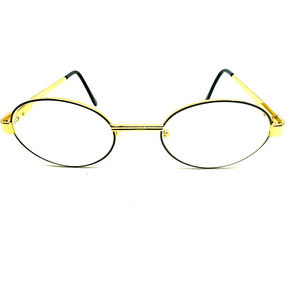 Safilo Eyeglasses Frames S6009 Round Gold Black 49-20‎ H10154